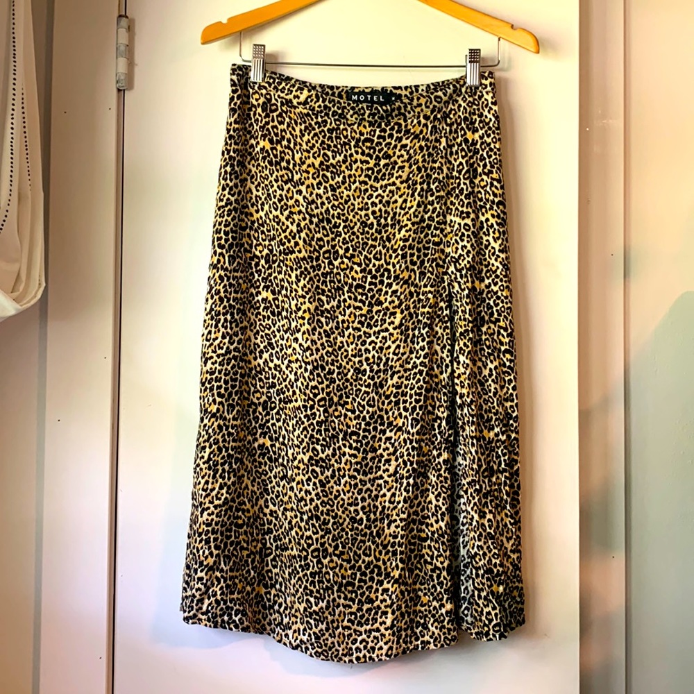 Motel Rocks cheetah midi skirt